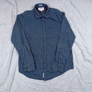 Original Penguin Shirt Mens Large Plaid Heritage Slim Fit Long‎ Sleeve Casual